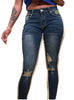 Jelly Jealous Jeans — Blue (yellow accent)