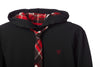 Tie Hoodie - School Boy in Black (closeup)