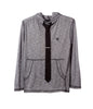 Tie Hoodie - Marled Grey
