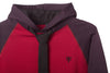 Tie Hoodie - Red Two Tone (closeup)