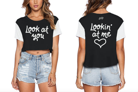Jelly Jealous Look at You Lookin' at Me Crop Top Tee