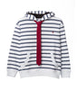 Tie Hoodie - Navy Breton Stripe