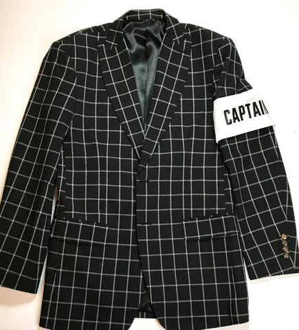 FashionFitted Captain Sports Jacket — Black Checkered