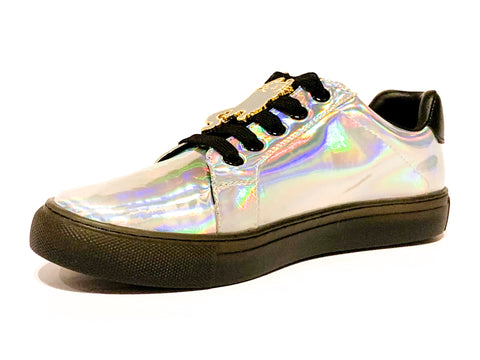 Jelly Jealous Sneakers — Silver and Black