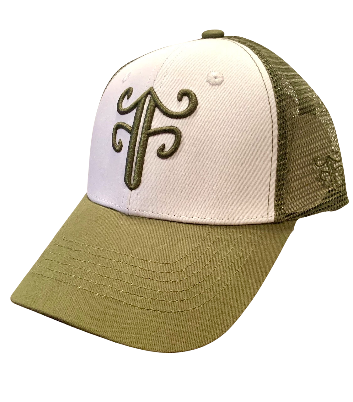 FashionFitted Trucker Hat Army Green